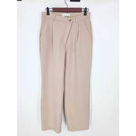 Elegant Tan Crossover Women's Trousers - Picture 4 of 6